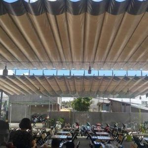 Báo giá mái bạt xếp và giá mái bạt kéo di động ngoài trời