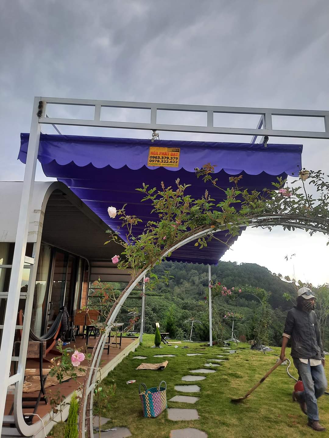 Mái xếp bạt kéo di động tại tphcm