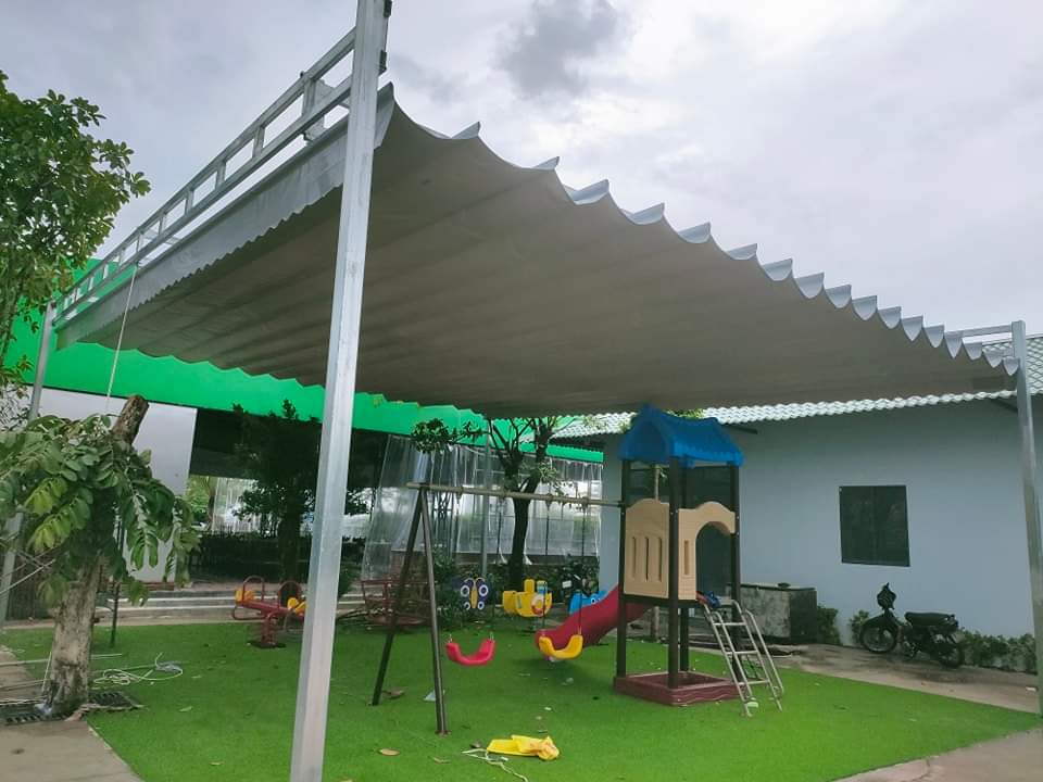 Mái xếp bạt kéo di động tại tphcm