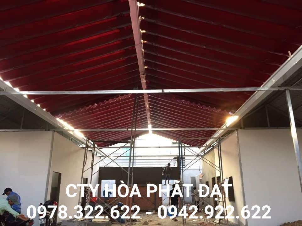 Chuyên cung cấp nhận in may ép vải bạt mái hiên mái xếp theo yêu cầu, gia công thay bạt mái che tại đà nẵng