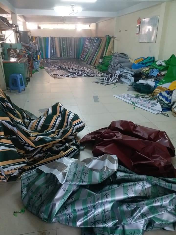 Chuyên cung cấp nhận in may ép vải bạt mái hiên mái xếp theo yêu cầu, gia công thay bạt mái che tại tp tuy hòa phú yên