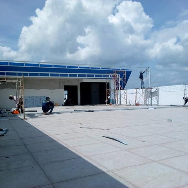 báo giá thiết kế lắp đặt mái che di động khu công ngiệp, mái xếp bạt kéo lượn sóng khu công nghiệp