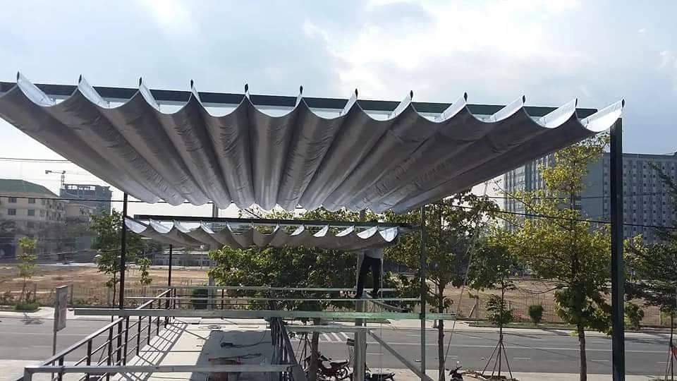 Chuyên cung cấp nhận in may ép vải bạt mái hiên mái xếp theo yêu cầu, gia công thay bạt mái che tại  pleiku gia lai