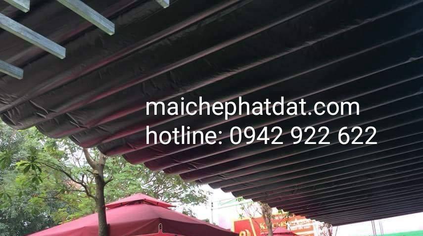Chuyên cung cấp nhận in may ép vải bạt mái hiên mái xếp theo yêu cầu, gia công thay bạt mái che tại  điện biên phủ