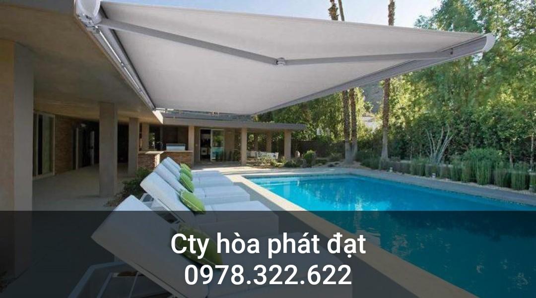 Chuyên cung cấp nhận in may ép vải bạt mái hiên mái xếp theo yêu cầu, gia công thay bạt mái che tại tp thái bình