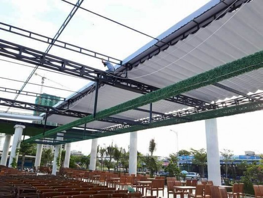 báo giá mái hiên di động, mái bạt che nắng mưa tự cuốn tại tp sóc trăng. giá lắp đặt trọn gói mái che di động tại tp sóc trăng.