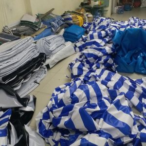 giá cung cấp vải bạt che mưa nắng giá rẻ, gia công may ép vải bạt theo yêu cầu