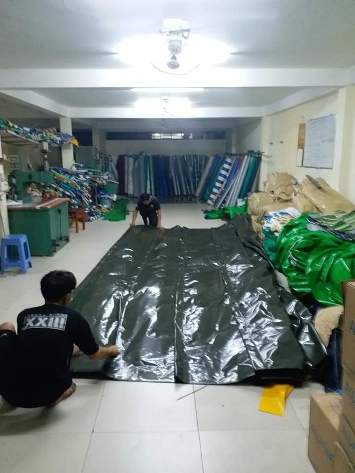 Chuyên cung cấp nhận in may ép vải bạt mái hiên mái xếp theo yêu cầu, gia công thay bạt mái che tại tp sóc trăng
