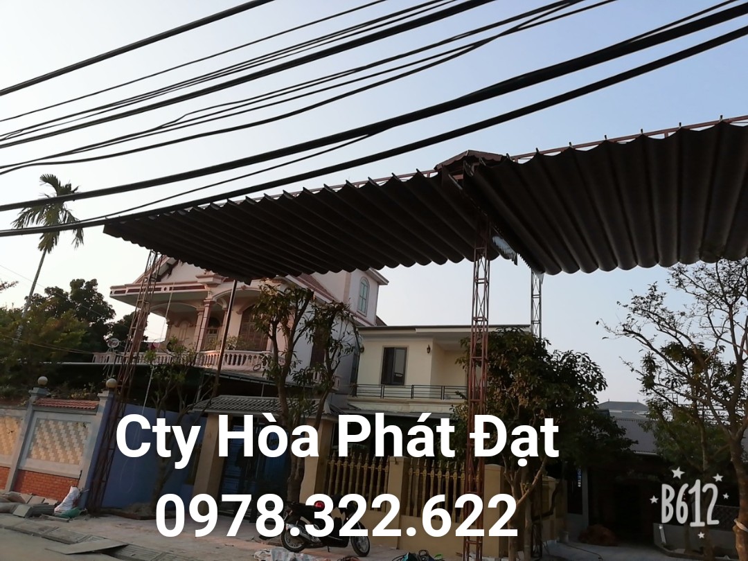 Chuyên cung cấp nhận in may ép vải bạt mái hiên mái xếp theo yêu cầu, gia công thay bạt mái che tp trà vinh