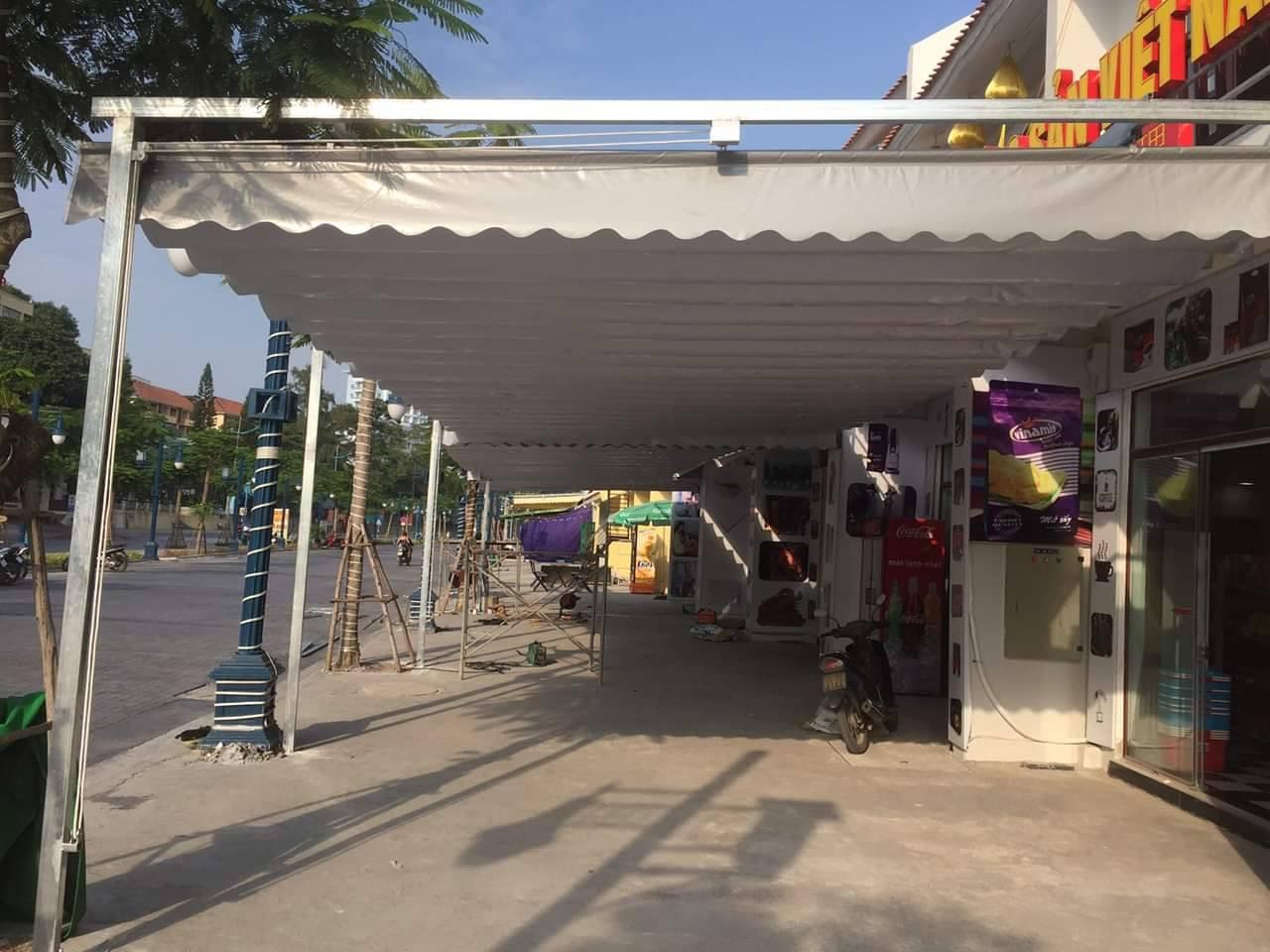 báo giá mái hiên di động, mái bạt che nắng mưa tự cuốn tại quận bình thạnh. giá lắp đặt trọn gói mái che di động tại quận bình thạnh