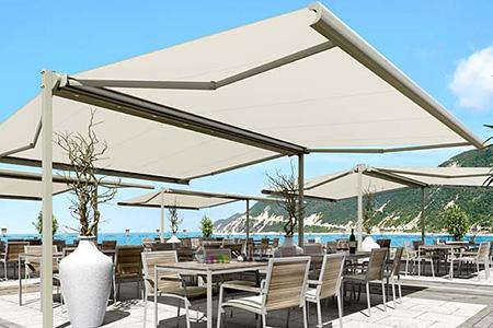 Chuyên cung cấp nhận in may ép vải bạt mái hiên mái xếp theo yêu cầu, gia công thay bạt mái che tại  bắc ninh