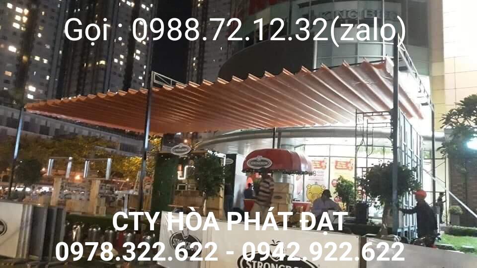 Chuyên cung cấp nhận in may ép vải bạt mái hiên mái xếp theo yêu cầu, gia công thay bạt mái che tại  hải dương