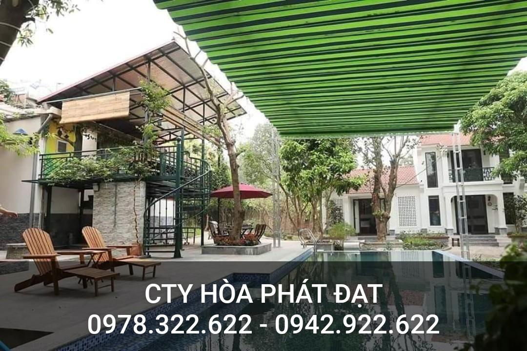 Chuyên cung cấp nhận in may ép vải bạt mái hiên mái xếp theo yêu cầu, gia công thay bạt mái che tại  pleiku gia lai