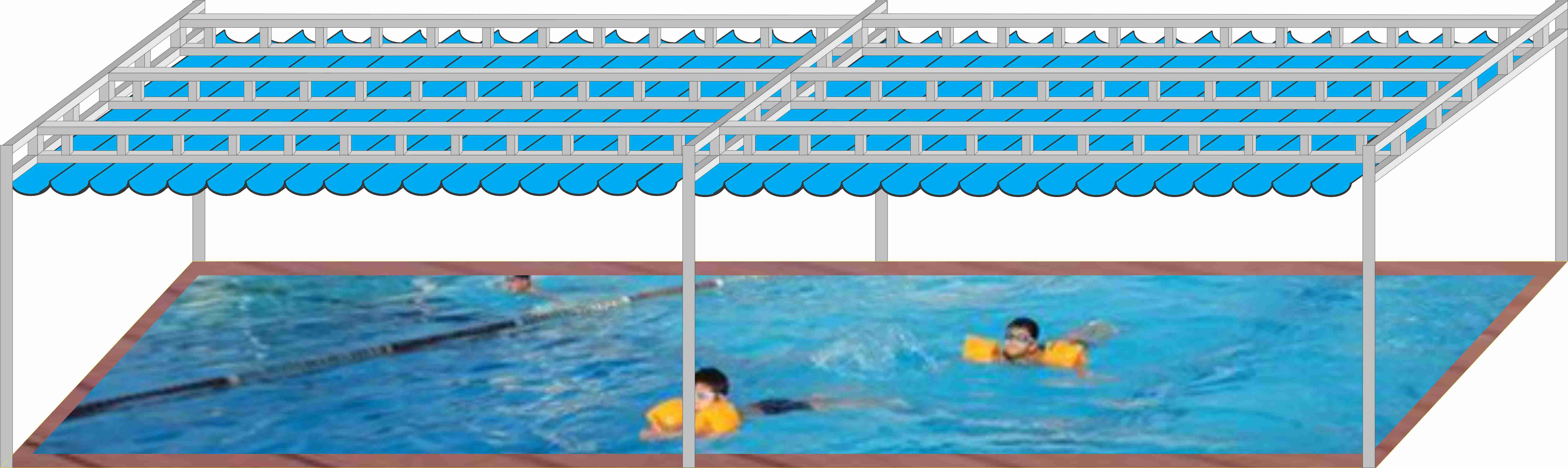 báo giá thiết kế lắp đặt mái che di động hồ bơi, mái xếp bạt kéo lượn sóng hồ bơi