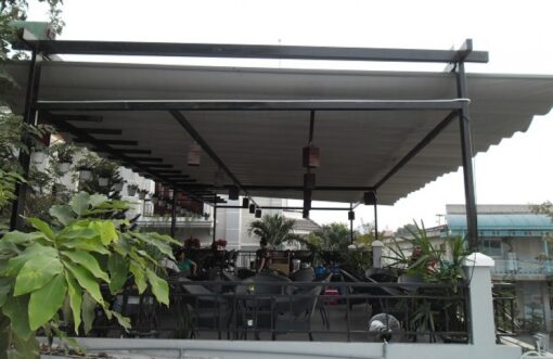 báo giá mái hiên di động tại quận 8. giá lắp đặt trọn gói mái che di động tại quận 8