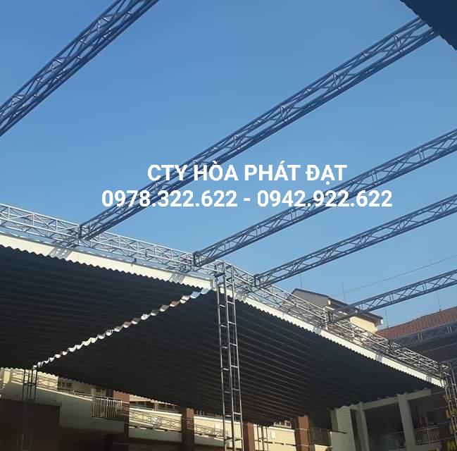 Chuyên cung cấp nhận in may ép vải bạt mái hiên mái xếp theo yêu cầu, gia công thay bạt mái che tại tp thái bình