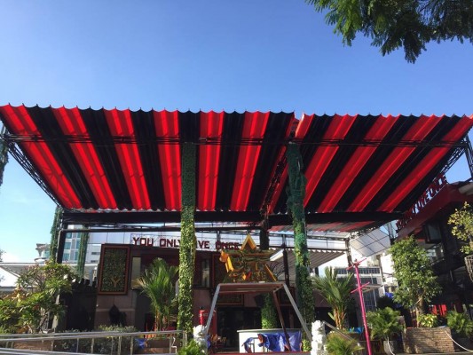 báo giá mái hiên di động, mái bạt che nắng mưa tự cuốn tại đồng nai. giá lắp đặt trọn gói mái che di động tại đồng nai