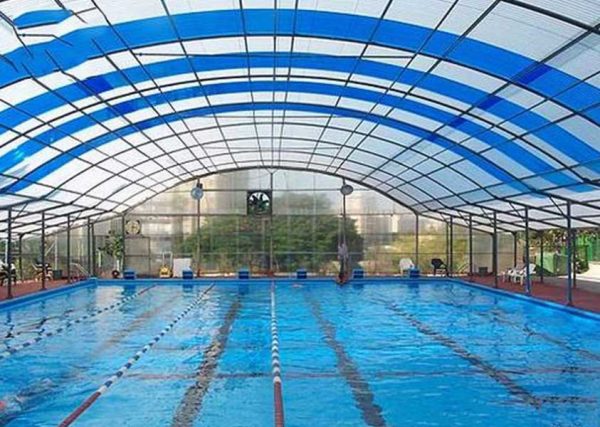 báo giá thiết kế lắp đặt mái che di động hồ bơi, mái xếp bạt kéo lượn sóng hồ bơi