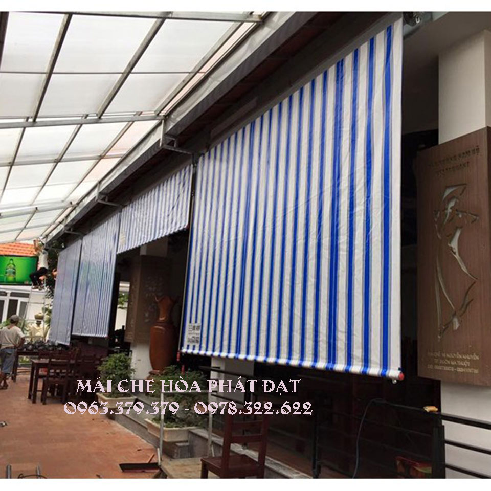 Báo giá bạt che nắng tự cuốn & rèm bạt che ban công ngoài trời giá rẻ