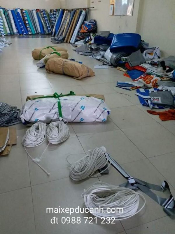 Chuyên cung cấp nhận in may ép vải bạt mái hiên mái xếp theo yêu cầu, gia công thay bạt mái che tại hải phòng