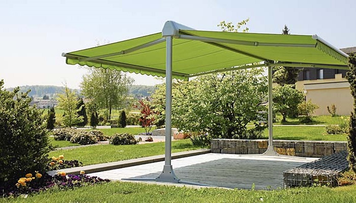 báo giá thiết kế lắp đặt mái che di động sân vườn, mái xếp bạt kéo lượn sóng sân vườn