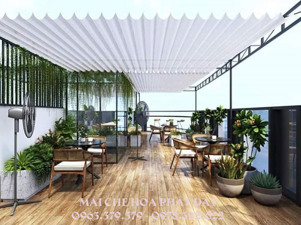 Báo giá mái bạt xếp và giá mái bạt kéo di động ngoài trời